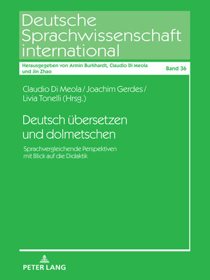 cover image of Deutsch uebersetzen und dolmetschen